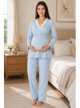 Effortt 3052 Mavi Lohusa Pijama Takımı